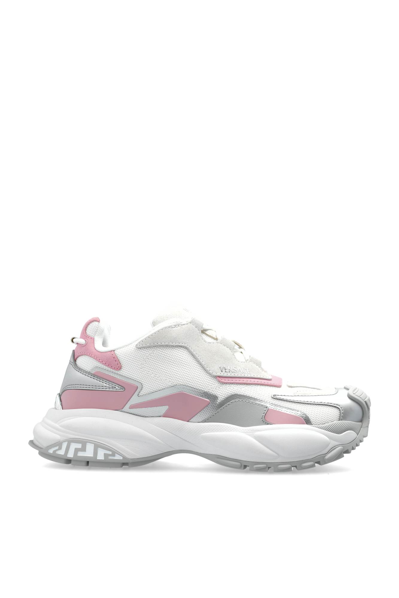 人気【VERSACE】WHITE AND PINK スニーカー Versace Mercury M_VS_04 Sneakers Pink,White | VERSACE US